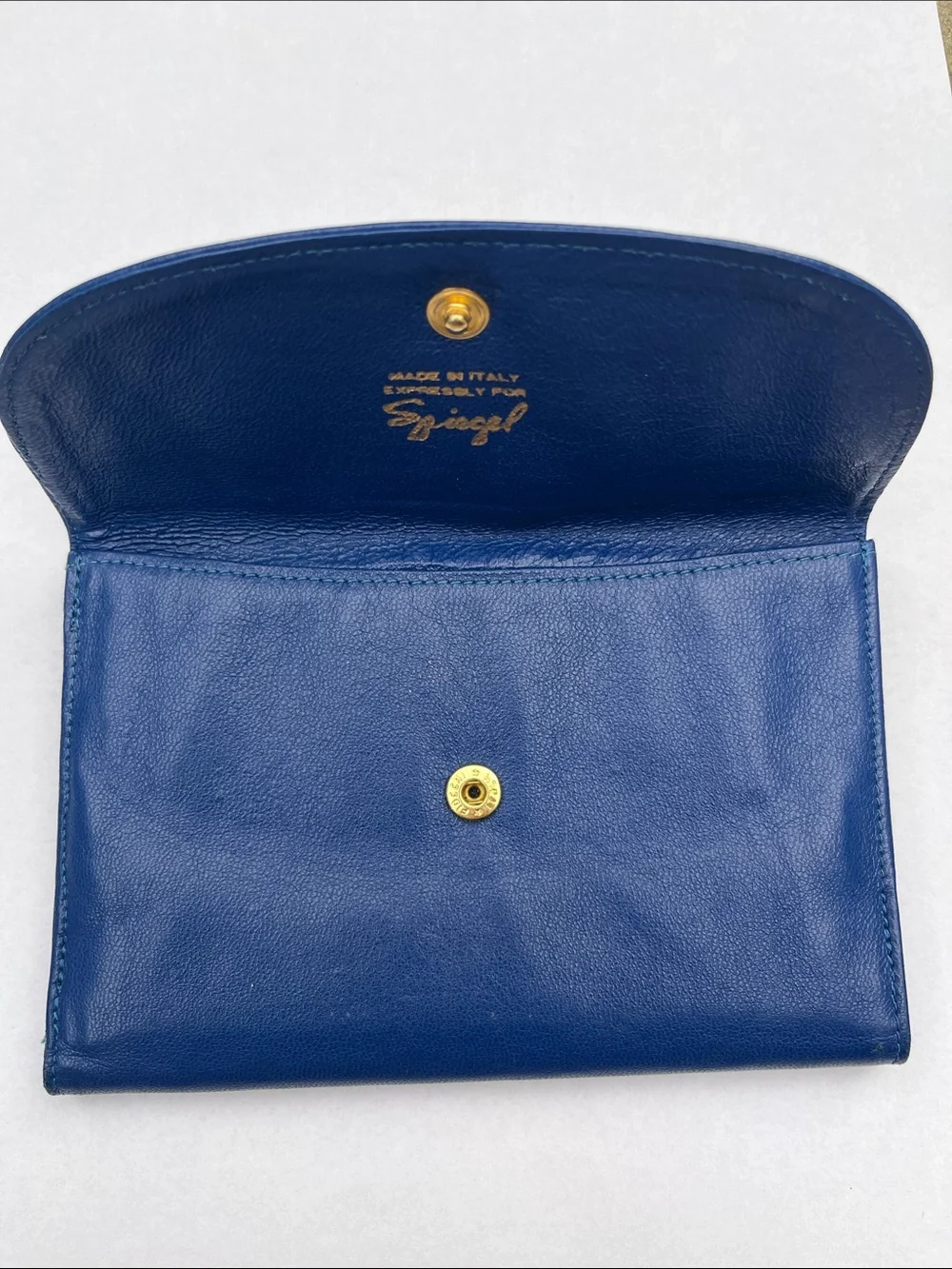 Vintage 80’s or 90’s Spiegel Italy Blue Wallet